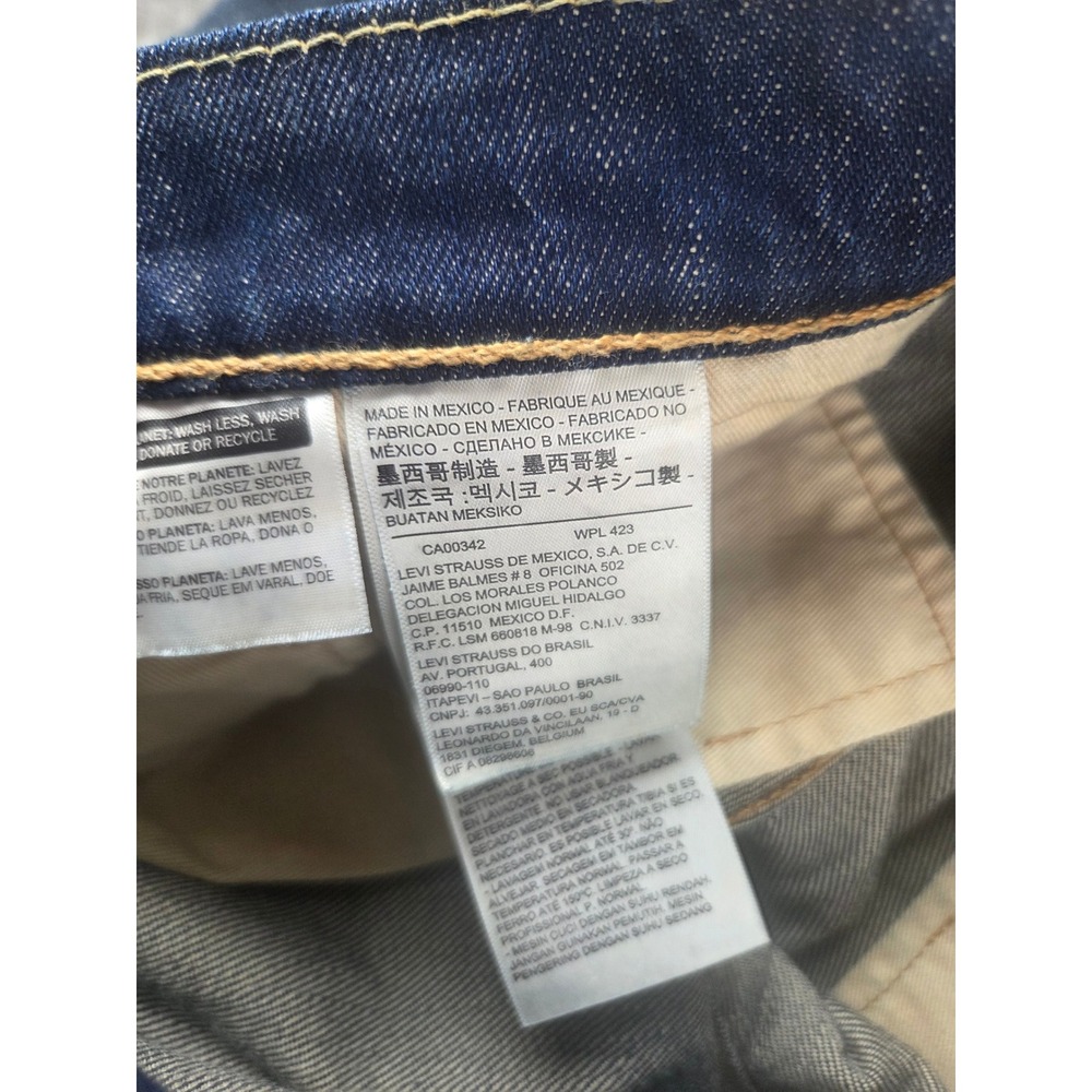 Levi's Jeans Men 38x30 Blue 511 Slim White Oak Cone Denim Dark Wash 04511-2007 - Picture 6 of 8